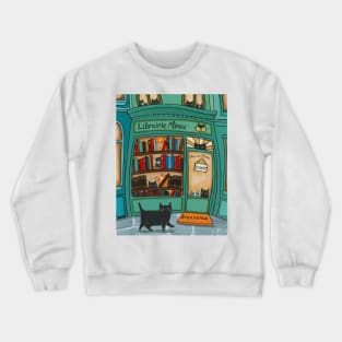 Librairie Minou Cats Bookstore Crewneck Sweatshirt